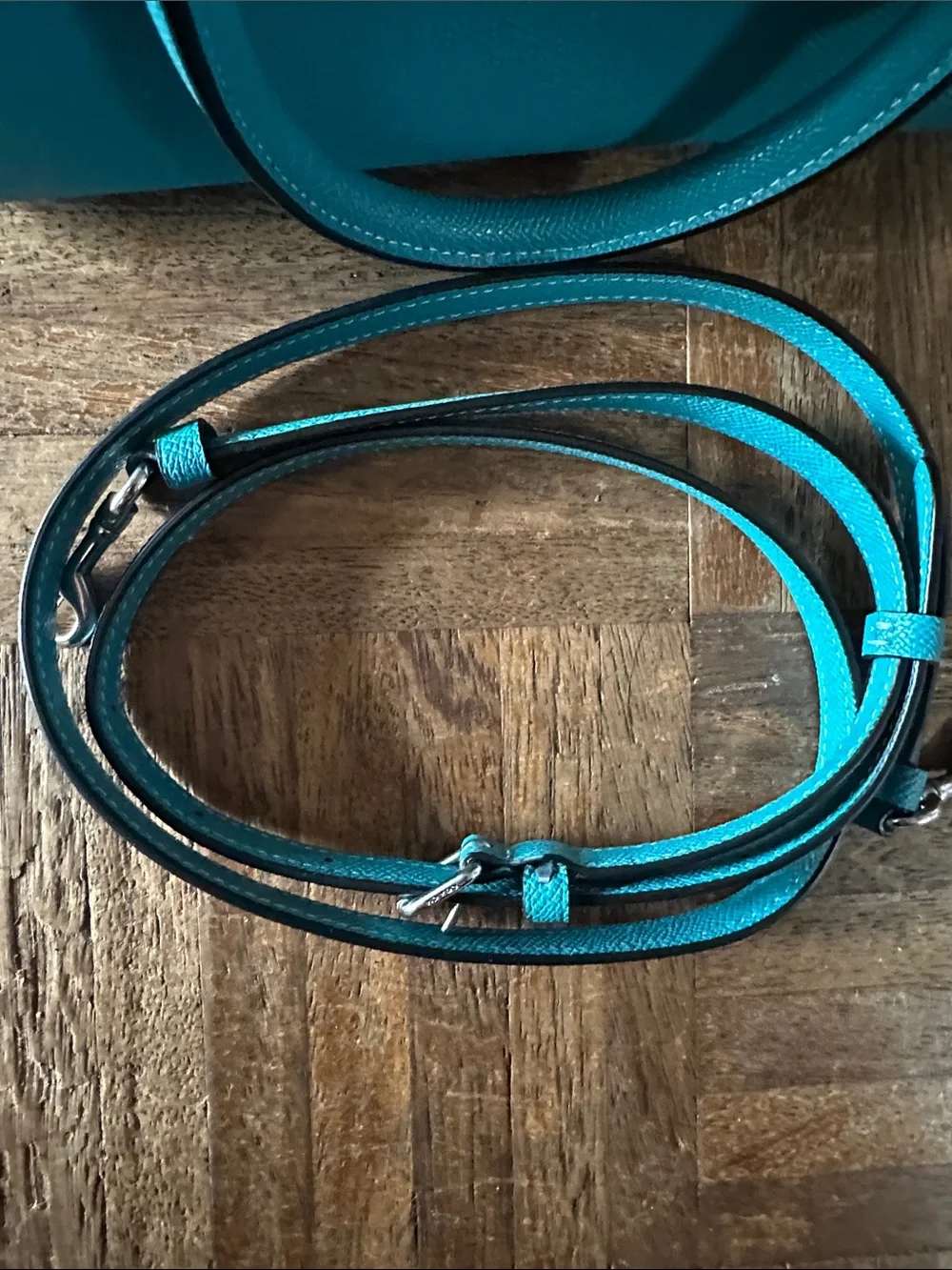 Coach crossgrain leather